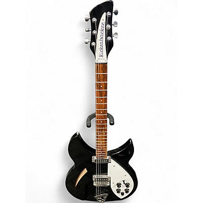 Used 2023 Rickenbacker 330 Black and White Hollow Body Electric Guitar