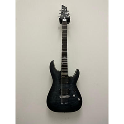 Schecter Guitar Research Used 2023 Schecter Guitar Research C1 Platinum Trans Black Solid Body Electric Guitar