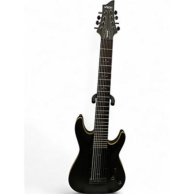 Used 2023 Schecter Guitar Research Demon-8 Satin Aged Black Solid Body Electric Guitar