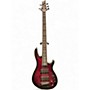 Used 2023 Schecter Guitar Research Hellraiser Extreme 5 String Black Cherry Electric Bass Guitar Black Cherry