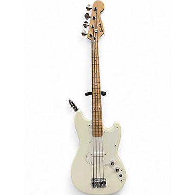 Used 2023 Squier Bronco Arctic White Electric Bass Guitar