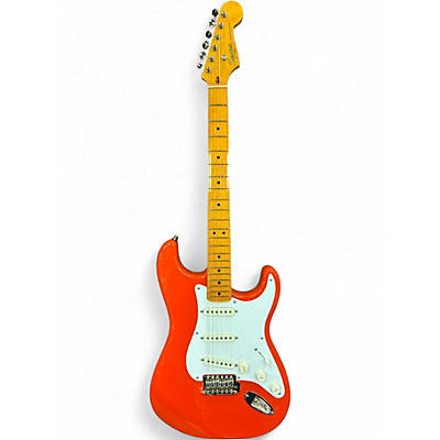 Used 2023 Squier Classic Vibe 1950S Stratocaster Fiesta Red Solid Body Electric Guitar