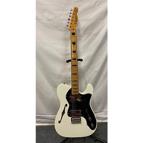 Squier Used 2023 Squier Classic Vibe 70s Thinline Telecaster Olympic White Hollow Body Electric Guitar Olympic White