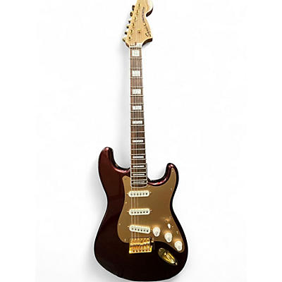 Used 2023 Squier STRATOCASTER 40TH ANNIVERSARY Ruby Red Metallic Solid Body Electric Guitar