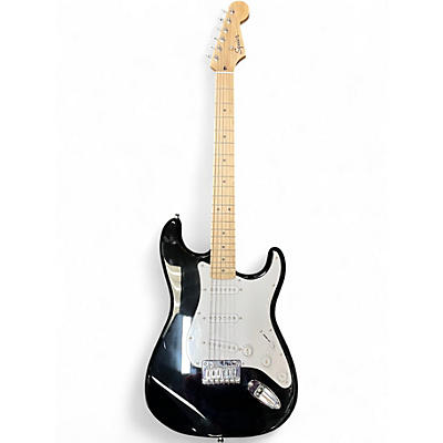 Used 2023 Squier Sonic Stratocaster Black Solid Body Electric Guitar