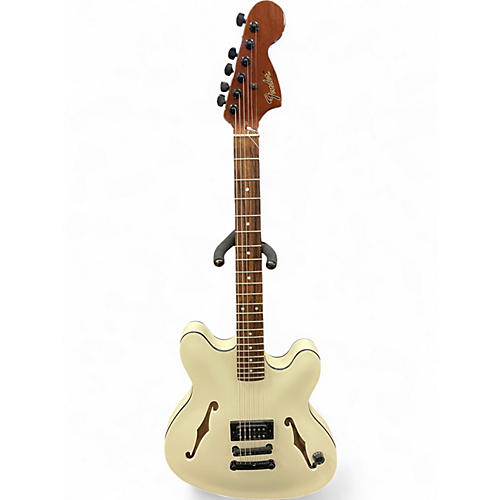 Used 2023 Starcaster by Fender Tom DeLonge Starcaster SATIN OLYMPIC WHITE Hollow Body Electric Guitar SATIN OLYMPIC WHITE