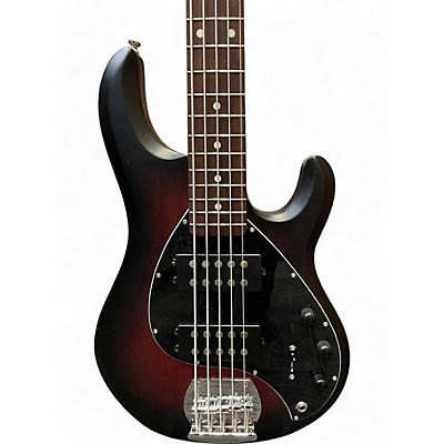 Sterling by Music Man Used 2023 Sterling by Music Man StingRay Ray5HH Ruby Red Burst Satin Electric Bass Guitar