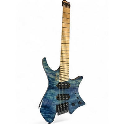 Used 2023 strandberg Boden J Artisan 7 String Trans Blue Solid Body Electric Guitar