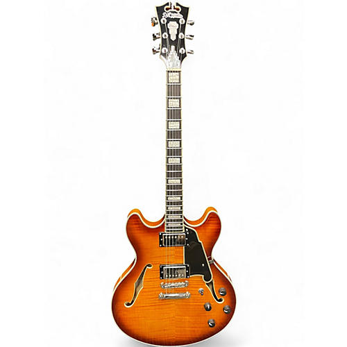 Used 2024 D'Angelico Premier Series DC Iced Tea Hollow Body Electric Guitar Iced Tea