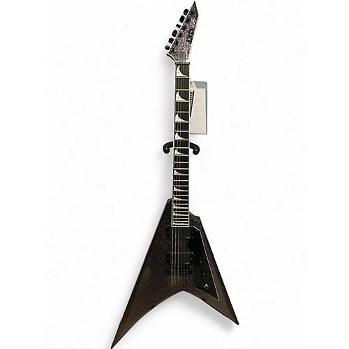 Used 2024 ESP Kirk Hammett Signature KH-V BLACK SPARKLE Solid Body Electric Guitar BLACK SPARKLE