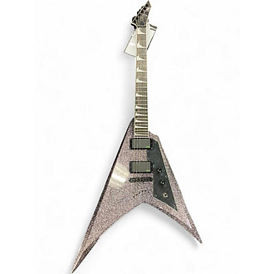 Used 2024 ESP LTD KIRK HAMMETT KH-V Silver Sparkle Solid Body Electric Guitar