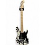 Used 2024 EVH Striped Series White with Black Stripes Solid Body Electric Guitar White with Black Stripes