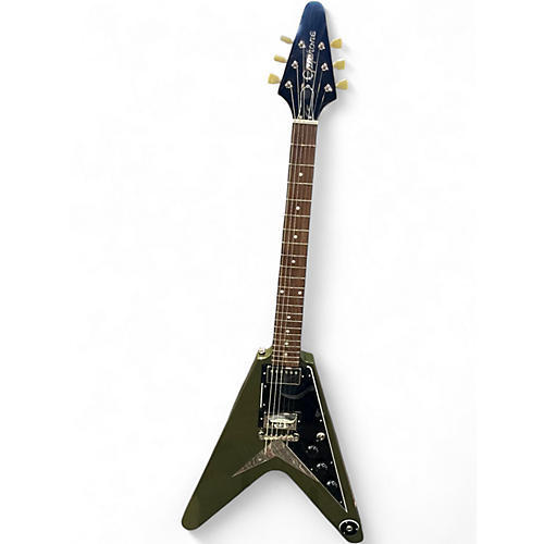 Used 2024 Epiphone 1958 FLYING V OLIVE DRAB Solid Body Electric Guitar OLIVE DRAB