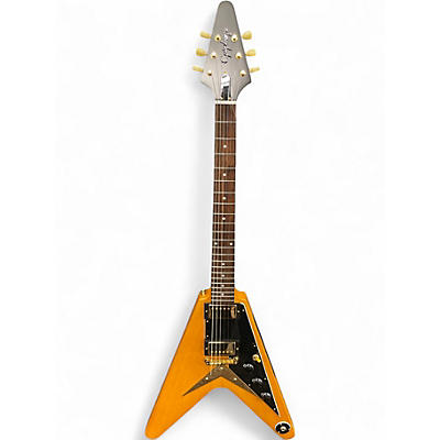 Used 2024 Epiphone 1958 Korina Flying V Vintage Natural Solid Body Electric Guitar