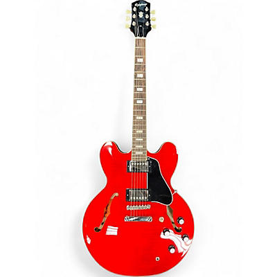 Used 2024 Epiphone ES335 Block Cherry Hollow Body Electric Guitar