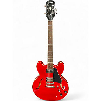 Used 2024 Epiphone ES335 Red Hollow Body Electric Guitar