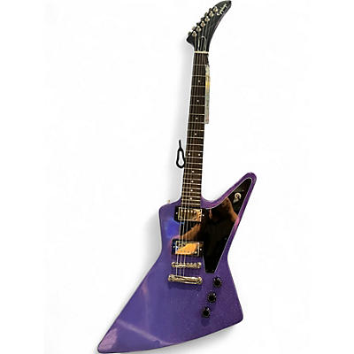 Used 2024 Epiphone Explorer Purple Sparkle Solid Body Electric Guitar