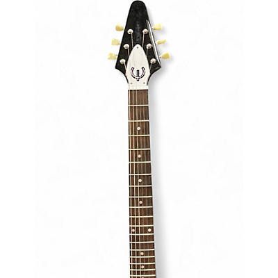 Used 2024 Epiphone Flying V Black Solid Body Electric Guitar