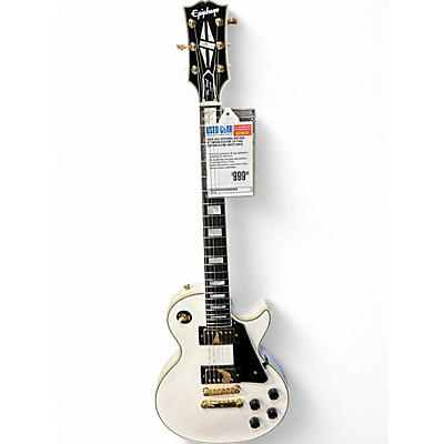 Used 2024 Epiphone Inspired by Gibson Custom Les Paul Custom Alpine White Solid Body Electric Guitar