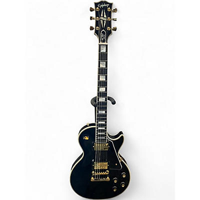 Used 2024 Epiphone Inspired by Gibson Custom Les Paul Custom Ebony Solid Body Electric Guitar
