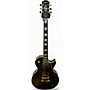 Used 2024 Epiphone Les Paul Custom Black and Gold Solid Body Electric Guitar Black and Gold
