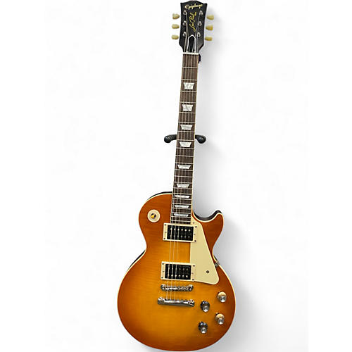 Used 2024 Epiphone Les Paul Custom Iced Tea Solid Body Electric Guitar Iced Tea