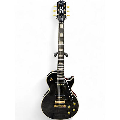Used 2024 Epiphone Les Paul Custom P90 Black Solid Body Electric Guitar