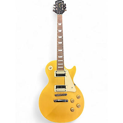 Used 2024 Epiphone Les Paul Traditional Pro IV Worn Metallic Gold Solid Body Electric Guitar
