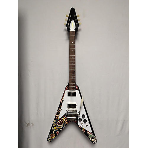 Epiphone Used 2024 Epiphone Love Drops Flying V Black Solid Body Electric Guitar Black