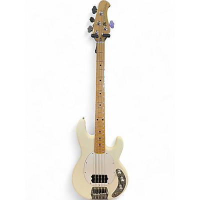 Used 2024 Ernie Ball Music Man STINGRAY BASS RETRO 70S WHITE Electric Bass Guitar