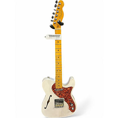 Used 2024 Fender AMERICAN PROFESSIONAL II THINLINE TELECASTER White Blonde Hollow Body Electric Guitar