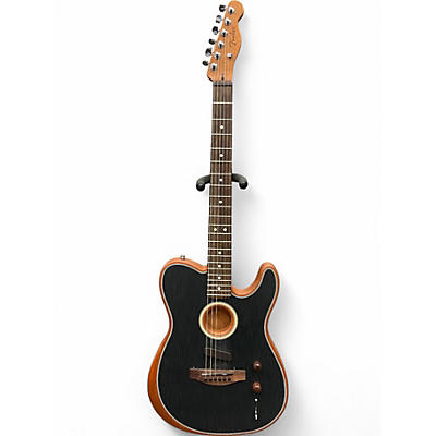 Used 2024 Fender Acoustasonic Player Telecaster Brushed Black Acoustic Electric Guitar