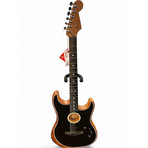 Fender Used 2024 Fender American Acoustasonic Stratocaster Black Acoustic Electric Guitar Black