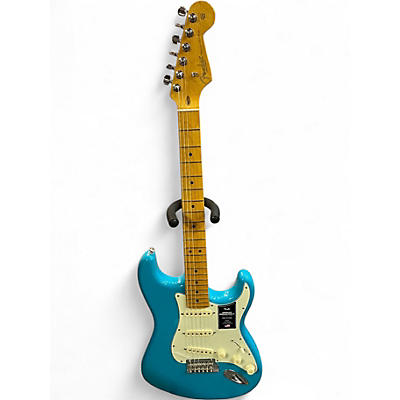 Used 2024 Fender American Professional II Stratocaster Miami Blue Solid Body Electric Guitar