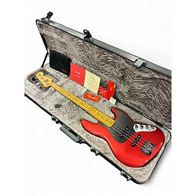 Used 2024 Fender American Ultra II Jazz Bass Sinister Red Electric Bass Guitar