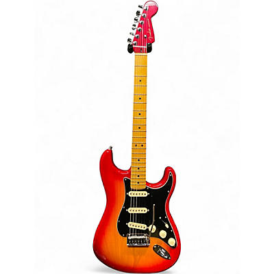 Used 2024 Fender American Ultra Luxe Stratocaster Plasma Red Burst Solid Body Electric Guitar
