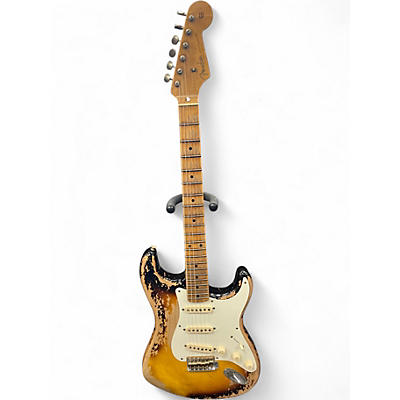 Used 2024 Fender CUSTOM SHOP 1957 RELIC STRATOCASTER 2 Tone Sunburst Solid Body Electric Guitar
