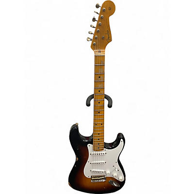 Used 2024 Fender CUSTOM SHOP 70TH ANNIVERSARY GC EXLUSIVE 54 STRAT RELIC 2 Tone Sunburst Solid Body Electric Guitar