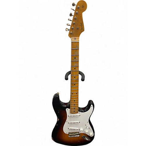 Used 2024 Fender CUSTOM SHOP 70TH ANNIVERSARY GC EXLUSIVE 54 STRAT RELIC 2 Tone Sunburst Solid Body Electric Guitar 2 Tone Sunburst