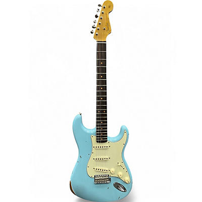 Used 2024 Fender CUSTOM SHOP LATE 62 STRAT REL/CC Daphne Blue Solid Body Electric Guitar