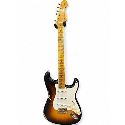 Used 2024 Fender CUSTOM SHOP LTD 70TH ANNIVERSARY 1954 RELIC STRATOCASTER 2 Color Sunburst Solid Body Electric Guitar