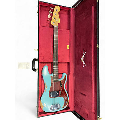 Used 2024 Fender Custom Shop Limited Edition 63 P Bass Heavy Relic Daphne Blue Electric Bass Guitar