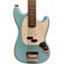 Used 2024 Fender Justin Meldal-Johnsen Road Worn Mustang Electric Bass Daphne Blue Electric Bass Guitar Daphne Blue