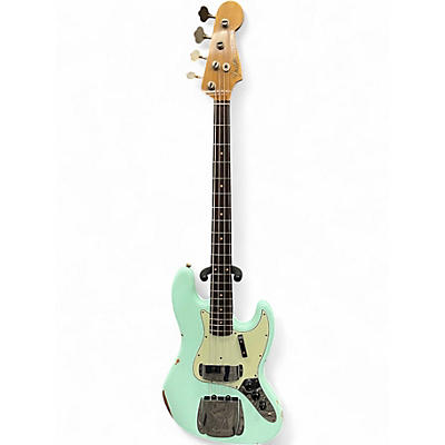 Used 2024 Fender LTD 64 Jazz Bass Relic Custom Shop Surf Green Electric Bass Guitar