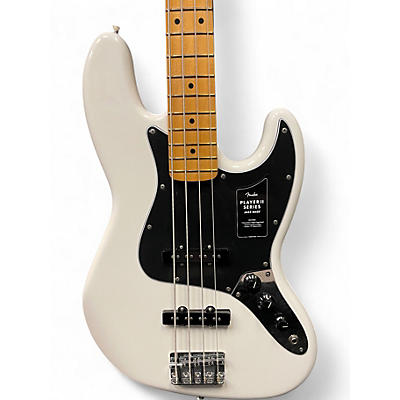 Used 2024 Fender PLAYER II JAZZ BASS Alpine White Electric Bass Guitar