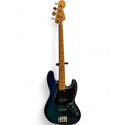 Used 2024 Fender Player II Jazz Bass Plus Top Blue Burst Electric Bass Guitar