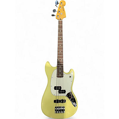 Used 2024 Fender Player II Mustang Bass PJ Yellow Electric Bass Guitar