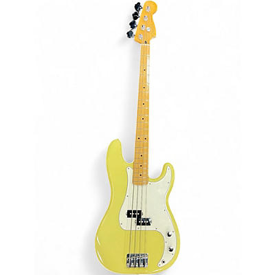 Used 2024 Fender Player II Precision Bass Hialeah Yellow Electric Bass Guitar