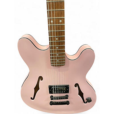 Used 2024 Fender Tom DeLonge Starcaster Satin Shell Pink Hollow Body Electric Guitar