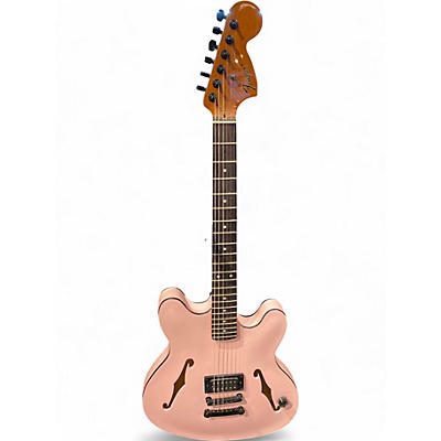 Used 2024 Fender Tom Delonge  Pink Hollow Body Electric Guitar